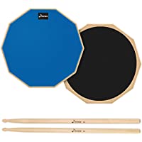 Los mejores  - Donner Almohadilla de Práctica Silenciosa de 2 Lados con Baquetas-12 Pulgadas- Azul